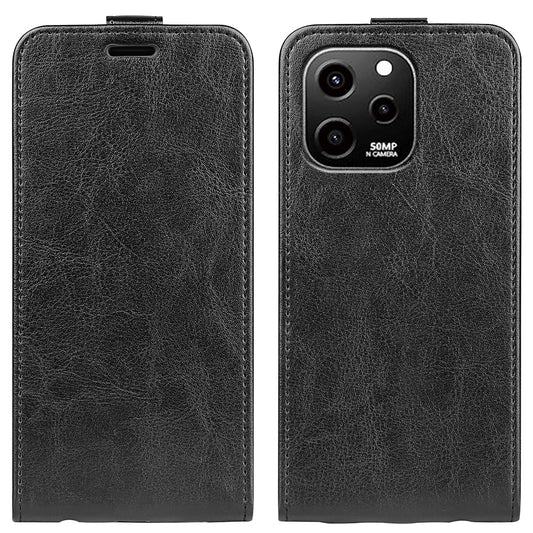 For Huawei nova Y61 4G Vertical Flip PU Leather Protective Cover Card Holder Crazy Horse Texture Magnetic Clasp Shockproof Phone Case