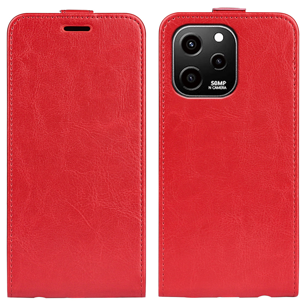 For Huawei nova Y61 4G Vertical Flip PU Leather Protective Cover Card Holder Crazy Horse Texture Magnetic Clasp Shockproof Phone Case