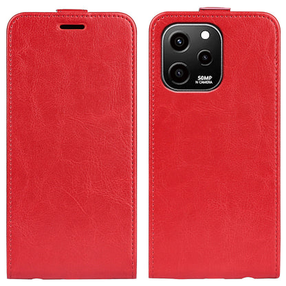 For Huawei nova Y61 4G Vertical Flip PU Leather Protective Cover Card Holder Crazy Horse Texture Magnetic Clasp Shockproof Phone Case