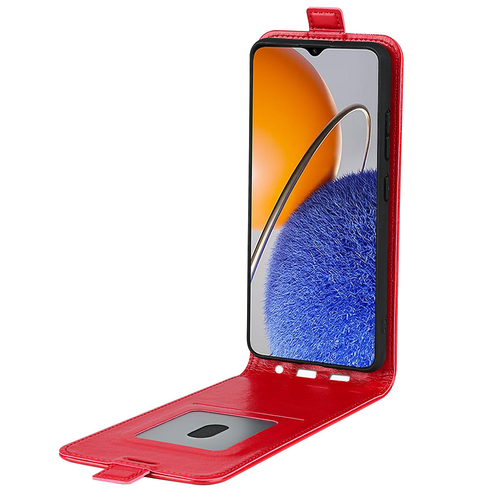 For Huawei nova Y61 4G Vertical Flip PU Leather Protective Cover Card Holder Crazy Horse Texture Magnetic Clasp Shockproof Phone Case