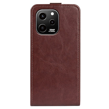 For Huawei nova Y61 4G Vertical Flip PU Leather Protective Cover Card Holder Crazy Horse Texture Magnetic Clasp Shockproof Phone Case