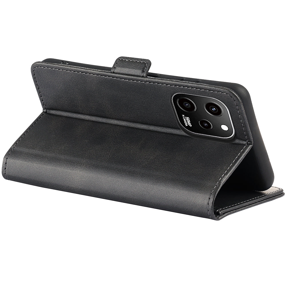 For Huawei nova Y61 4G PU Leather  Cell Phone Cover Dual Magnetic Clasp Calf Texture Case Foldable Stand Wallet
