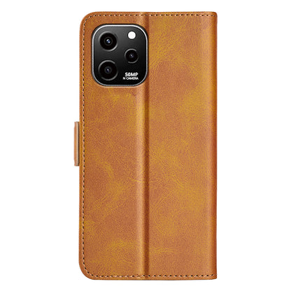 For Huawei nova Y61 4G PU Leather  Cell Phone Cover Dual Magnetic Clasp Calf Texture Case Foldable Stand Wallet
