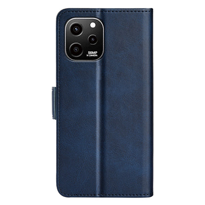 For Huawei nova Y61 4G PU Leather  Cell Phone Cover Dual Magnetic Clasp Calf Texture Case Foldable Stand Wallet