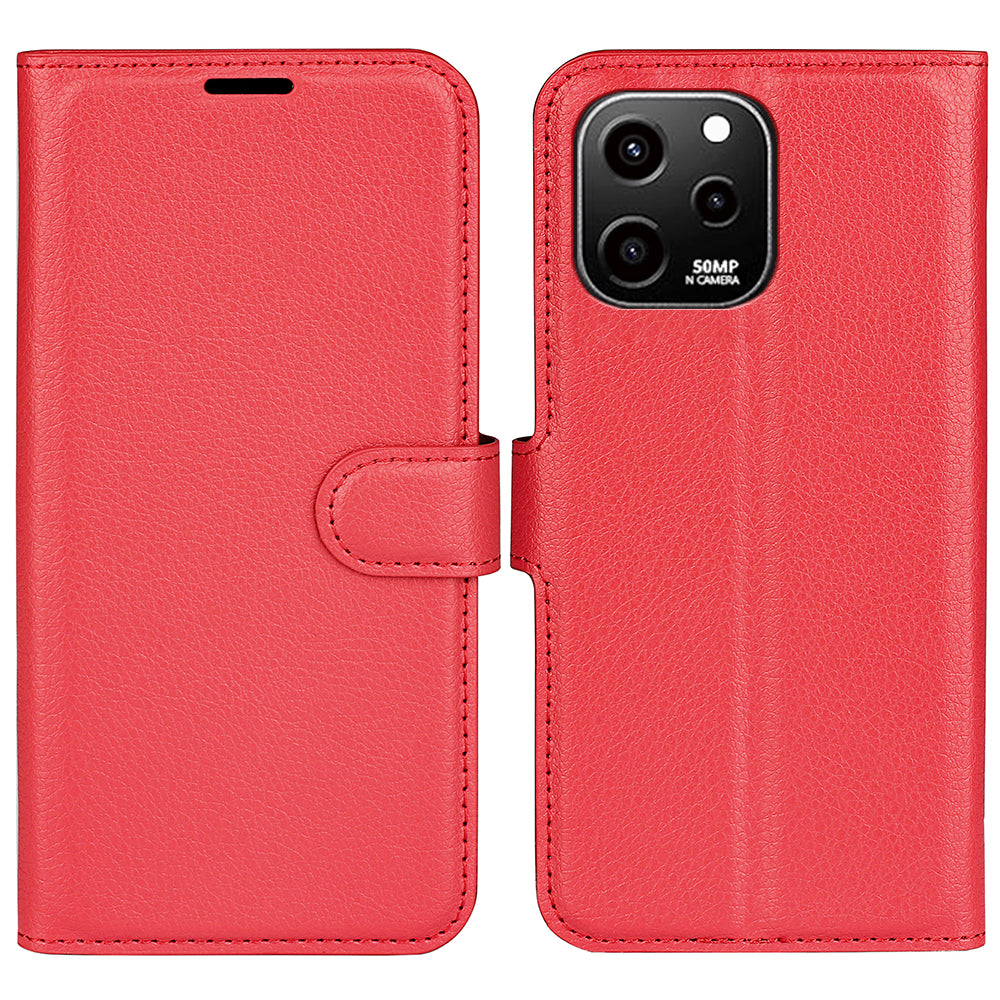 For Huawei nova Y61 4G Full Protection Flip Phone Case Litchi Texture PU Leather Stand Wallet Phone Cover