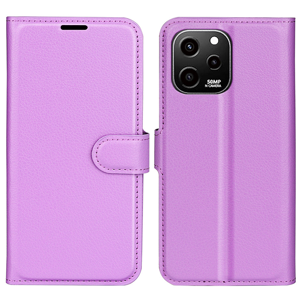 For Huawei nova Y61 4G Full Protection Flip Phone Case Litchi Texture PU Leather Stand Wallet Phone Cover