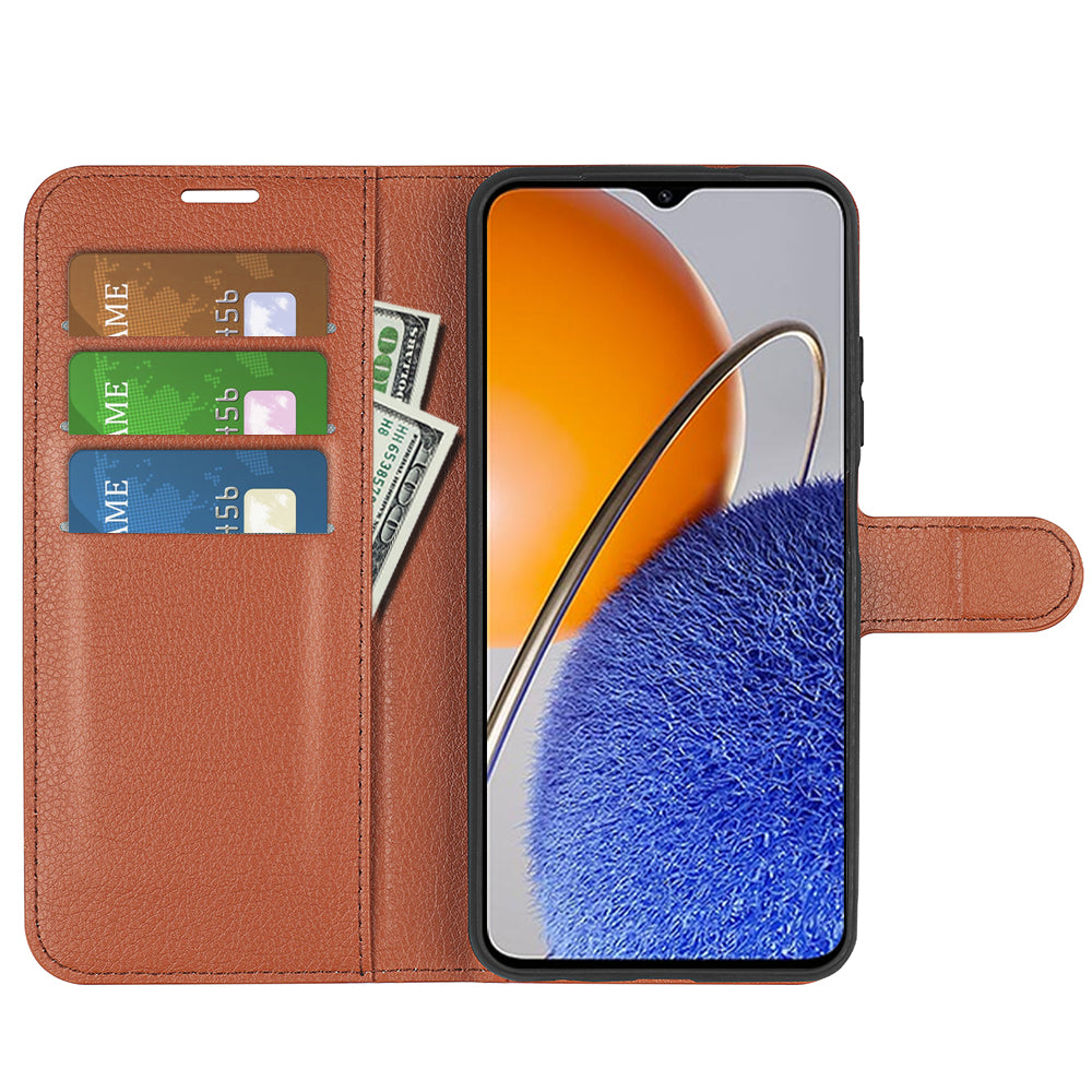 For Huawei nova Y61 4G Full Protection Flip Phone Case Litchi Texture PU Leather Stand Wallet Phone Cover