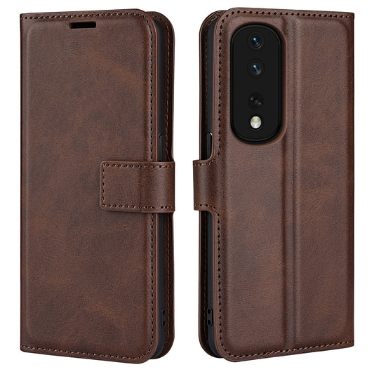 For Honor 80 Pro 5G PU Leather Stand Wallet Case Calf Texture Square Magnetic Clasp Book Style Phone Cover
