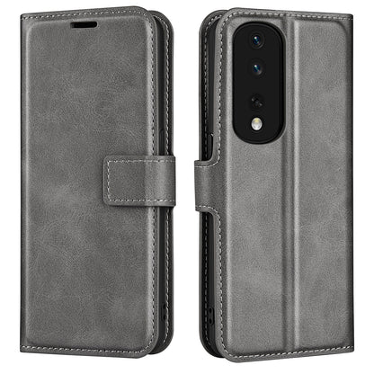 For Honor 80 Pro 5G PU Leather Stand Wallet Case Calf Texture Square Magnetic Clasp Book Style Phone Cover