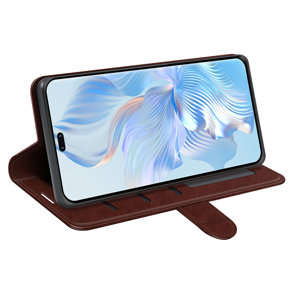For Honor 80 Pro 5G Crazy Horse Texture PU Leather Case Stand Wallet Flip Protective Phone Cover