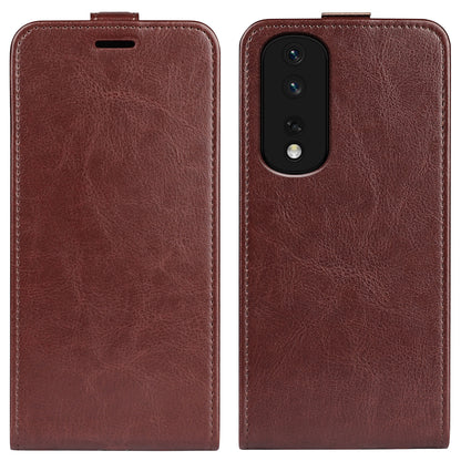 For Honor 80 Pro 5G PU Leather Vertical Flip Phone Case Crazy Horse Texture Card Holder Shockproof Magnetic Cover