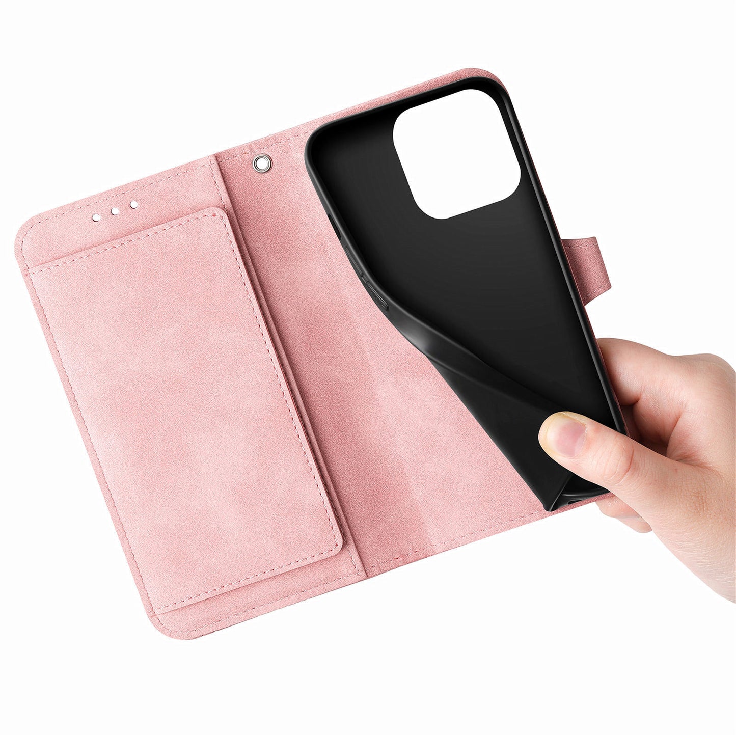 For Samsung Galaxy A04s 4G (164.7 x 76.7 x 9.1 mm) / A13 5G / M13 5G Flower Imprinted Pattern PU Leather Zipper Pocket Cell Phone Cover Stand Wallet Case