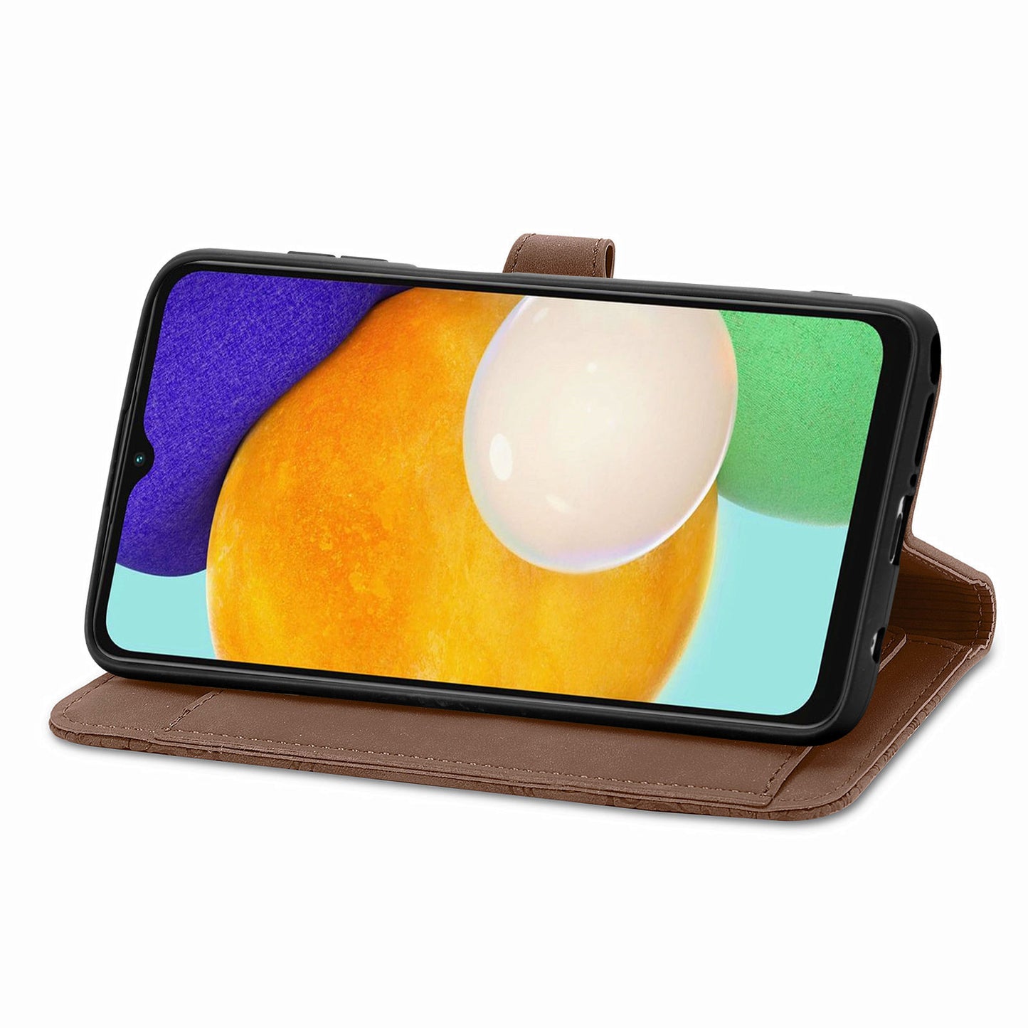 For Samsung Galaxy A04s 4G (164.7 x 76.7 x 9.1 mm) / A13 5G / M13 5G Flower Imprinted Pattern PU Leather Zipper Pocket Cell Phone Cover Stand Wallet Case