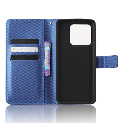 Diamond Texture Phone Cover For Xiaomi 13 Pro 5G, Magnetic Clasp Foldable Stand Flip Leather Wallet Case