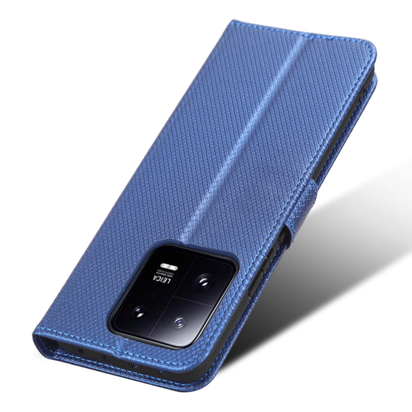 Diamond Texture Phone Cover For Xiaomi 13 Pro 5G, Magnetic Clasp Foldable Stand Flip Leather Wallet Case