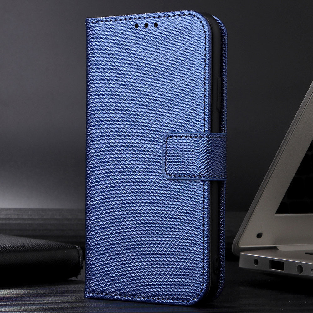 Diamond Texture Phone Cover For Xiaomi 13 Pro 5G, Magnetic Clasp Foldable Stand Flip Leather Wallet Case
