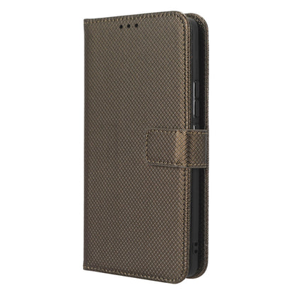 Diamond Texture Phone Cover For Xiaomi 13 Pro 5G, Magnetic Clasp Foldable Stand Flip Leather Wallet Case
