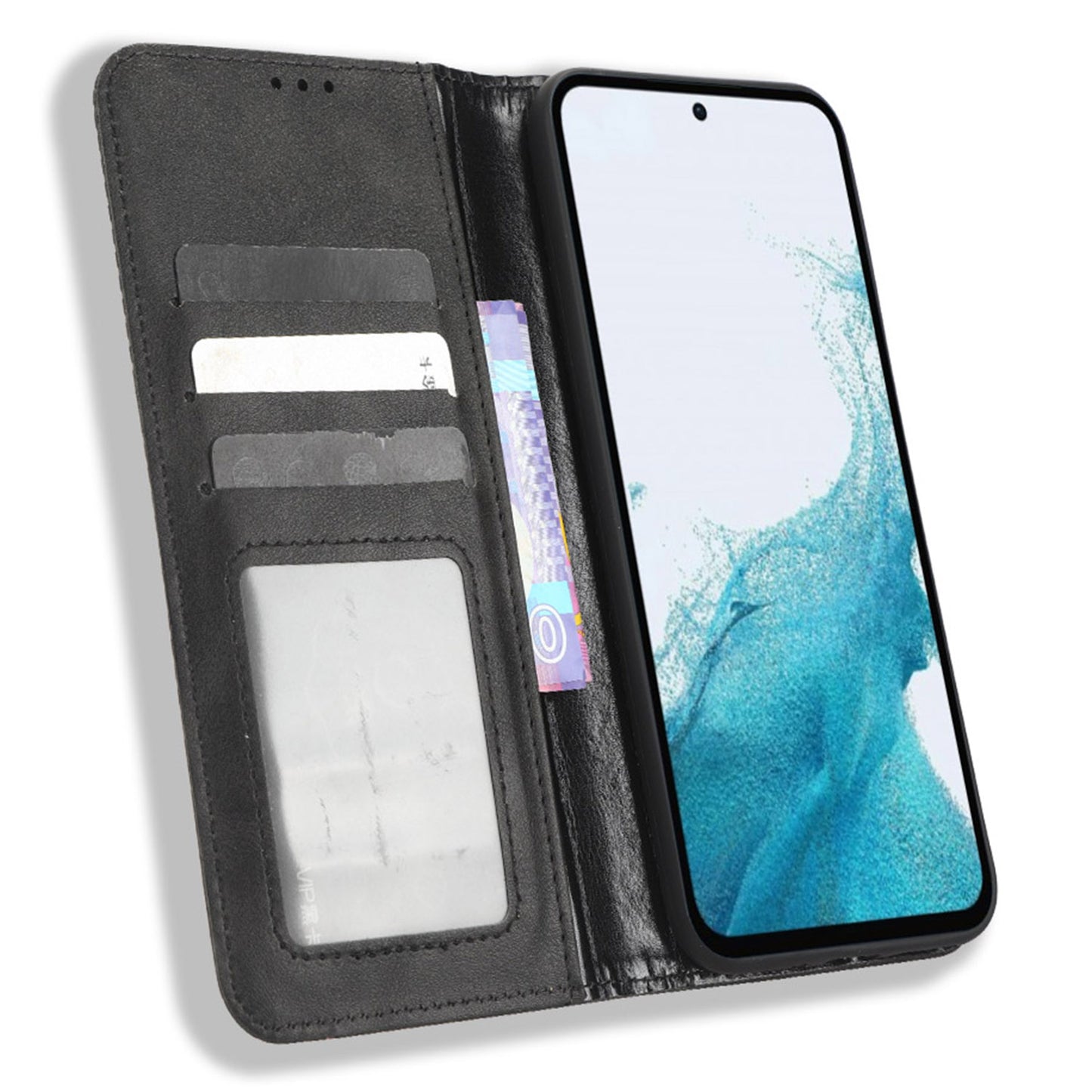 Retro Texture Phone Cover For Samsung Galaxy A54 5G, Magnetic Auto Closing Imprinted Pattern PU Leather Flip Wallet Stand Phone Case