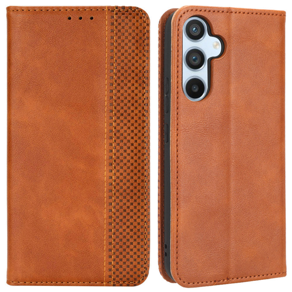 Retro Texture Phone Cover For Samsung Galaxy A54 5G, Magnetic Auto Closing Imprinted Pattern PU Leather Flip Wallet Stand Phone Case