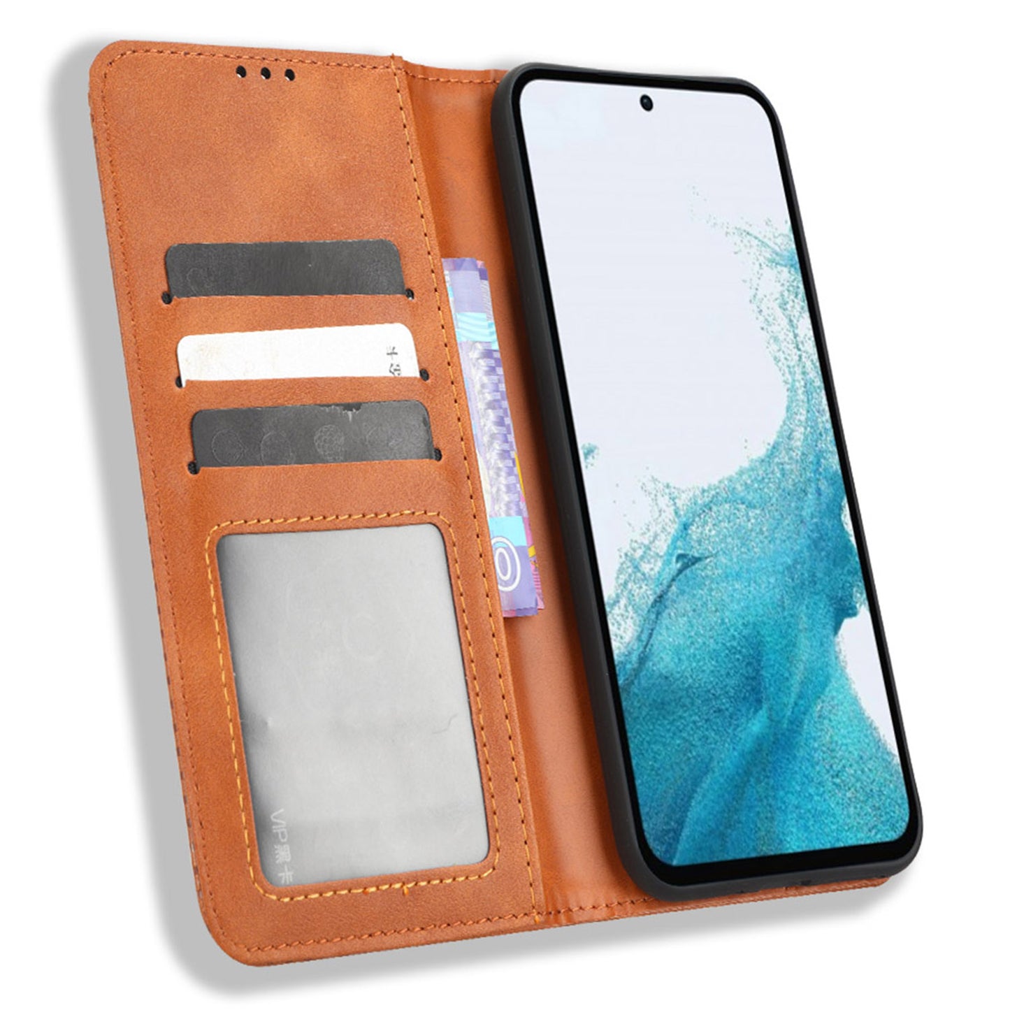 Retro Texture Phone Cover For Samsung Galaxy A54 5G, Magnetic Auto Closing Imprinted Pattern PU Leather Flip Wallet Stand Phone Case