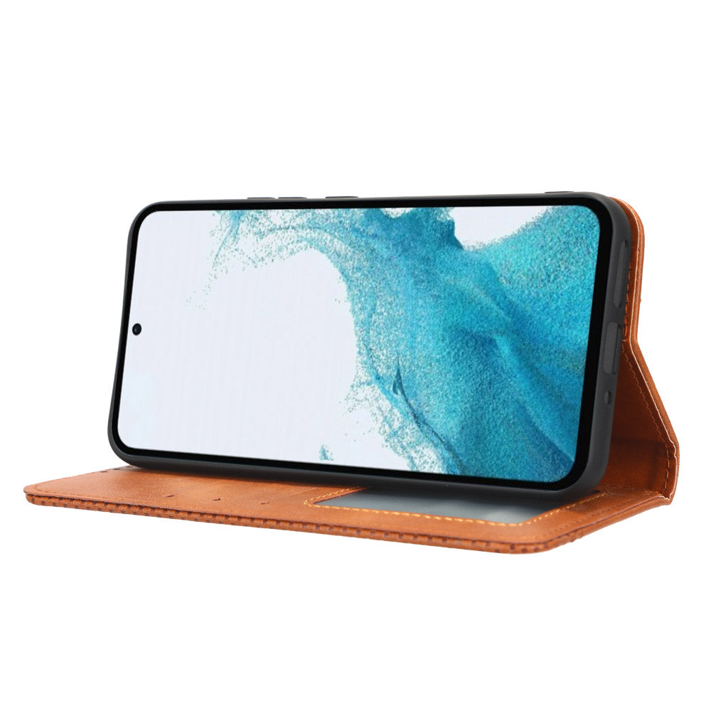 Retro Texture Phone Cover For Samsung Galaxy A54 5G, Magnetic Auto Closing Imprinted Pattern PU Leather Flip Wallet Stand Phone Case