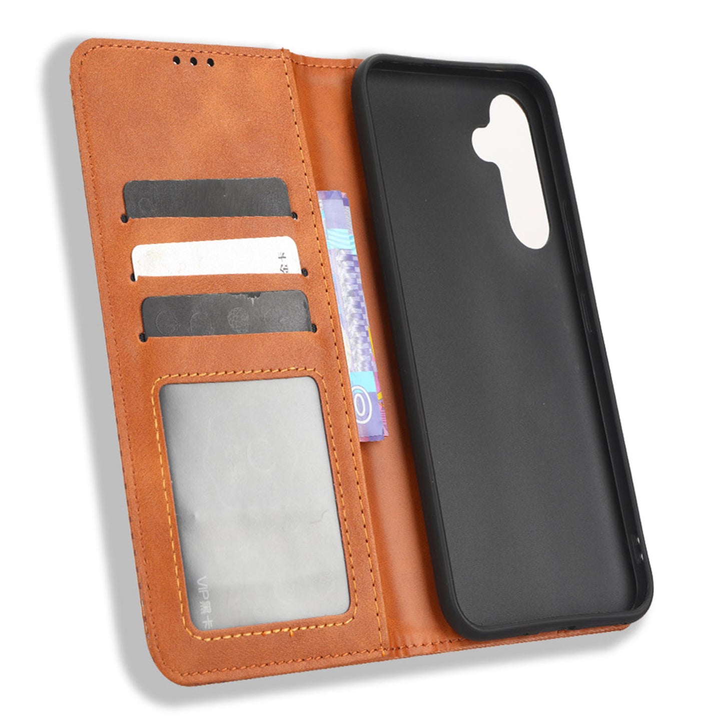 Retro Texture Phone Cover For Samsung Galaxy A54 5G, Magnetic Auto Closing Imprinted Pattern PU Leather Flip Wallet Stand Phone Case