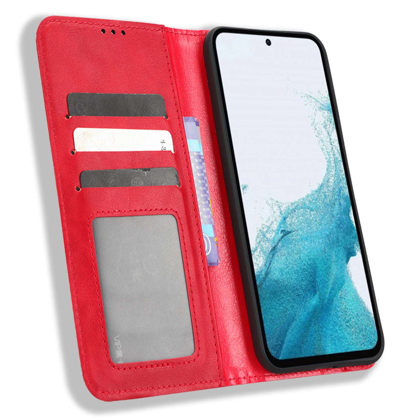 Retro Texture Phone Cover For Samsung Galaxy A54 5G, Magnetic Auto Closing Imprinted Pattern PU Leather Flip Wallet Stand Phone Case