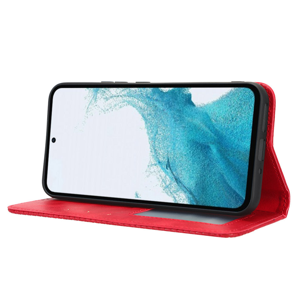 Retro Texture Phone Cover For Samsung Galaxy A54 5G, Magnetic Auto Closing Imprinted Pattern PU Leather Flip Wallet Stand Phone Case