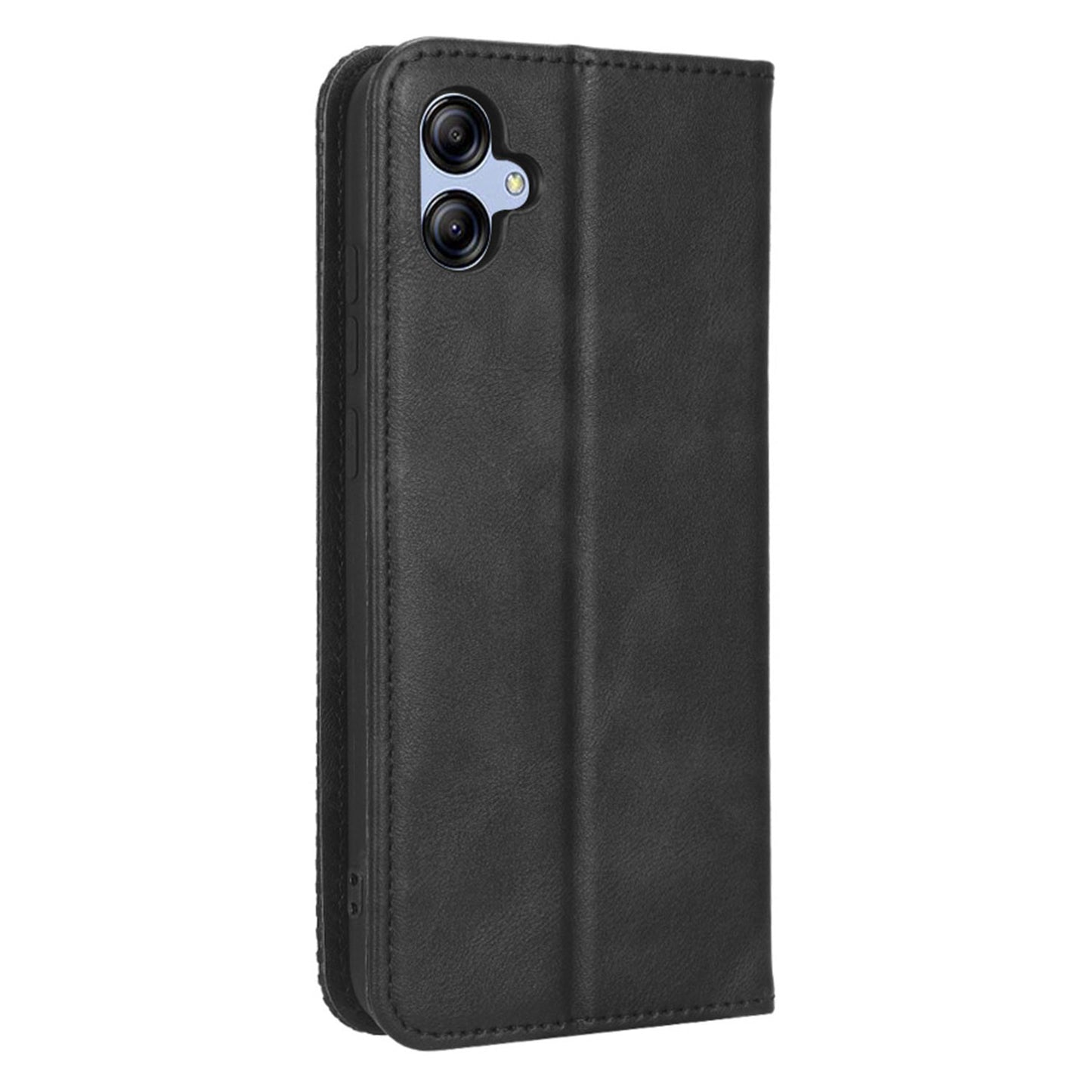 Retro Texture Protective Phone Cover For Samsung Galaxy A04e 4G / F04 4G / M04 4G, Magnetic Auto Closing Imprinted Pattern PU Leather Flip Wallet Stand Anti-drop Phone Case