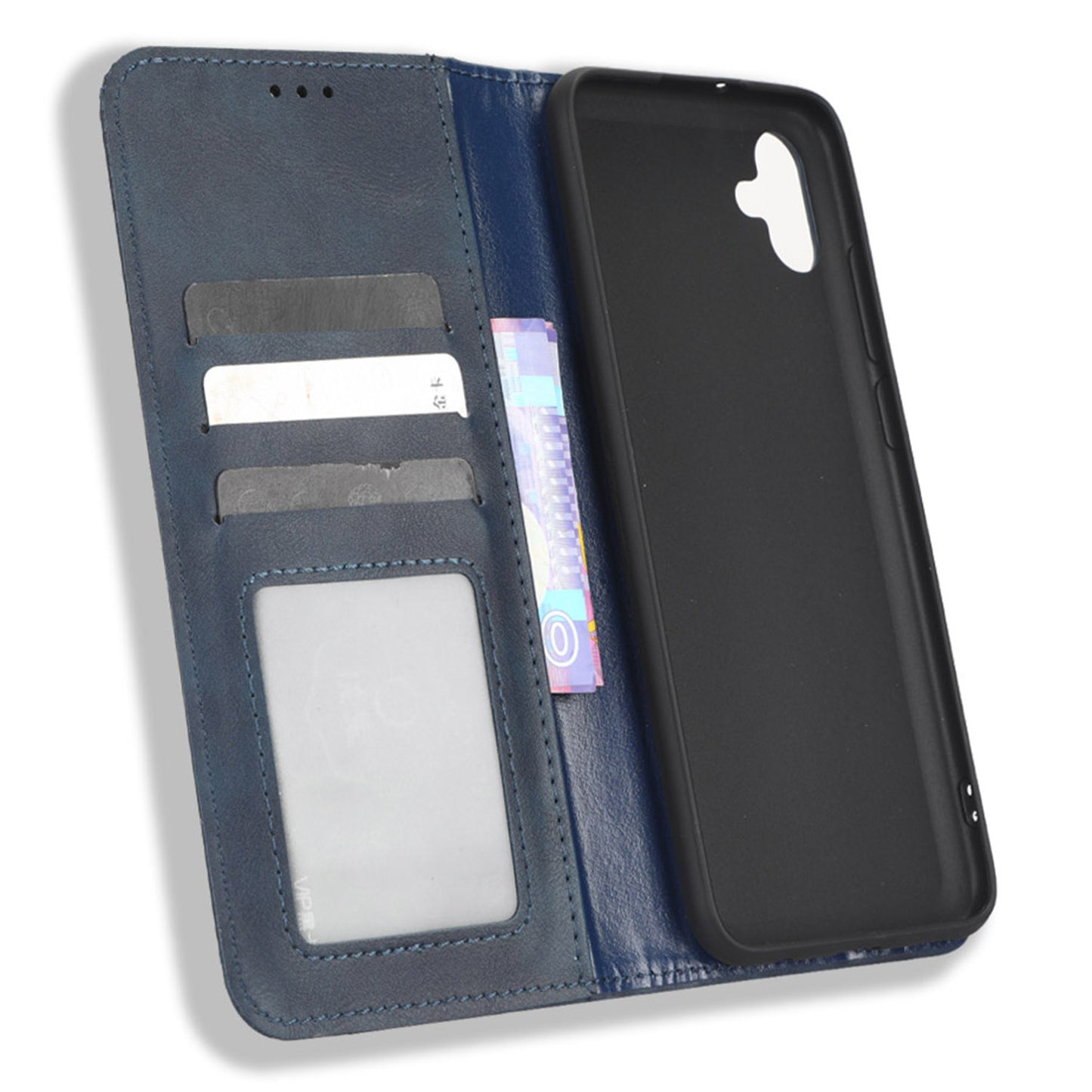 Retro Texture Protective Phone Cover For Samsung Galaxy A04e 4G / F04 4G / M04 4G, Magnetic Auto Closing Imprinted Pattern PU Leather Flip Wallet Stand Anti-drop Phone Case