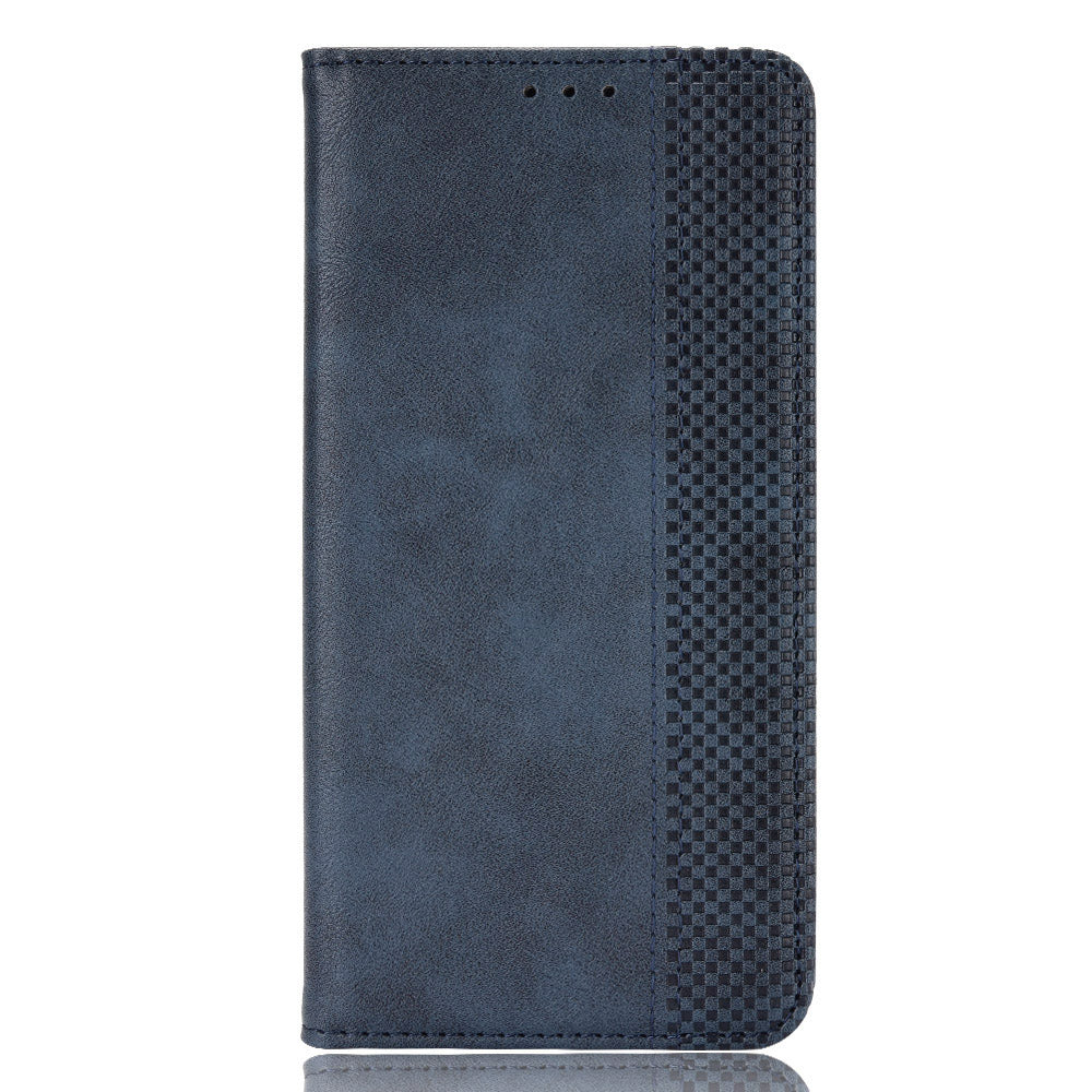 Retro Texture Protective Phone Cover For Samsung Galaxy A04e 4G / F04 4G / M04 4G, Magnetic Auto Closing Imprinted Pattern PU Leather Flip Wallet Stand Anti-drop Phone Case