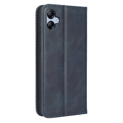 Retro Texture Protective Phone Cover For Samsung Galaxy A04e 4G / F04 4G / M04 4G, Magnetic Auto Closing Imprinted Pattern PU Leather Flip Wallet Stand Anti-drop Phone Case