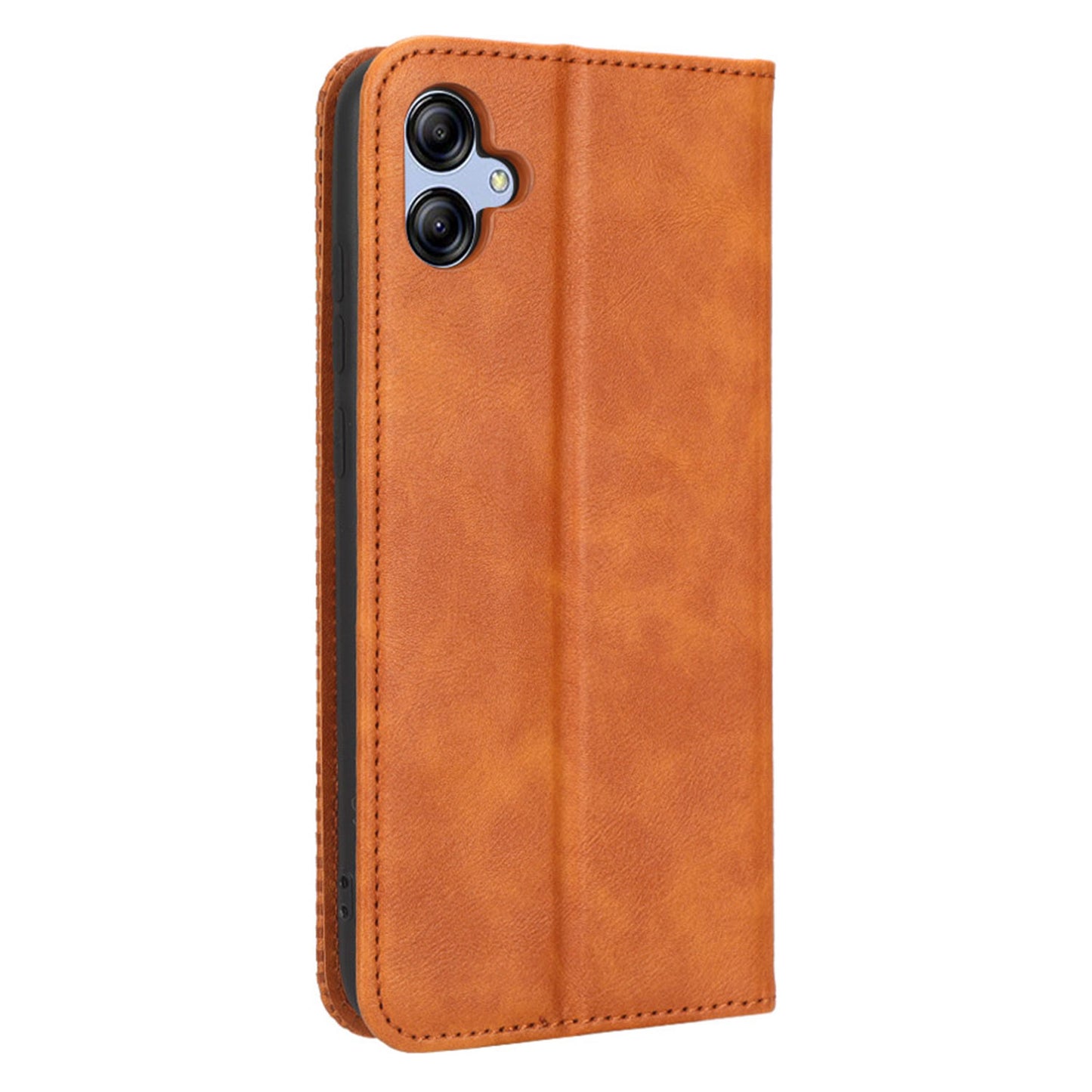 Retro Texture Protective Phone Cover For Samsung Galaxy A04e 4G / F04 4G / M04 4G, Magnetic Auto Closing Imprinted Pattern PU Leather Flip Wallet Stand Anti-drop Phone Case