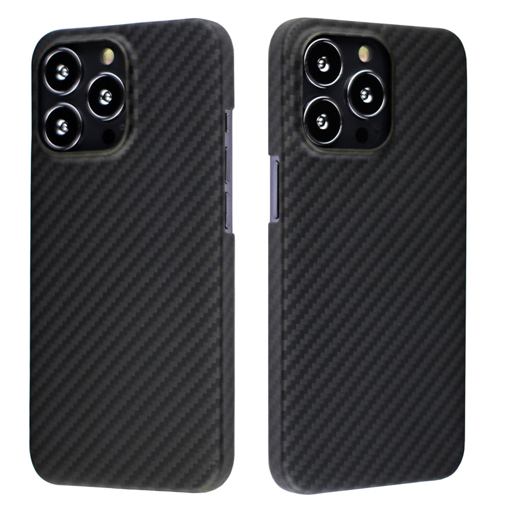 For iPhone 13 Pro 6.1 inch Bump Proof Carbon Fiber Texture Aramid Fiber Back Case Protective Cover