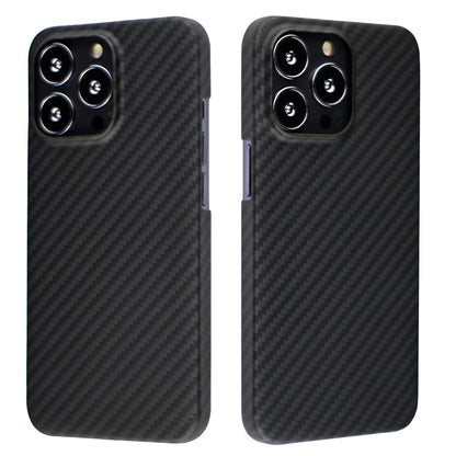 For iPhone 13 Pro 6.1 inch Bump Proof Carbon Fiber Texture Aramid Fiber Back Case Protective Cover
