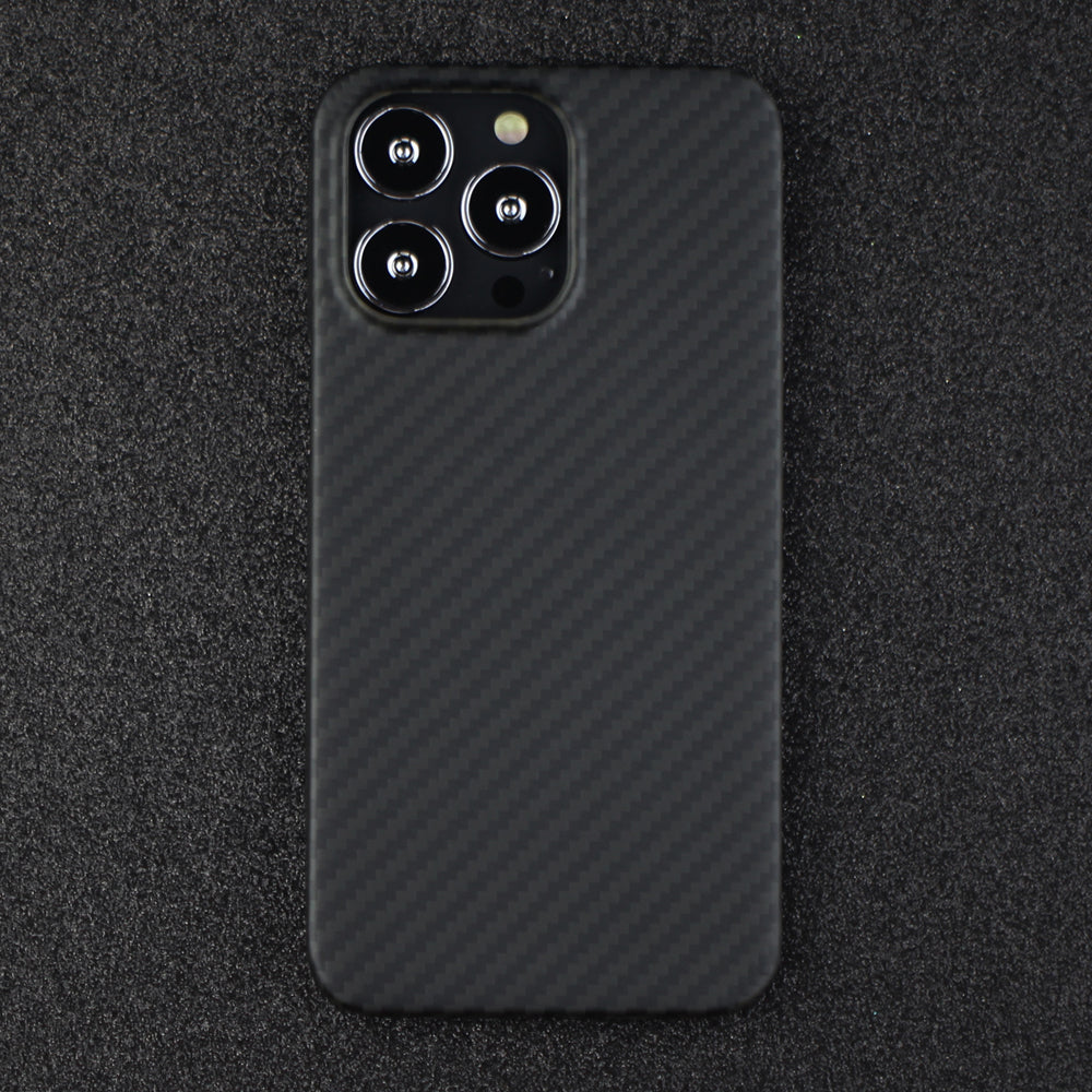 For iPhone 13 Pro 6.1 inch Bump Proof Carbon Fiber Texture Aramid Fiber Back Case Protective Cover