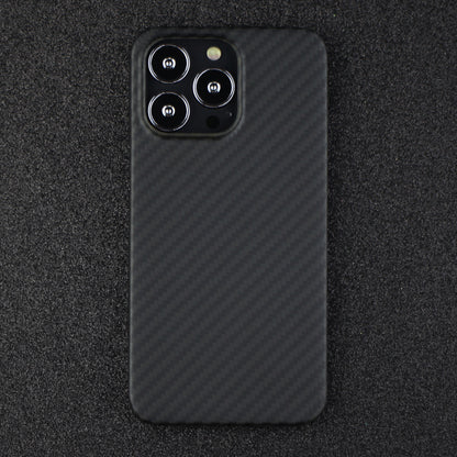 For iPhone 13 Pro 6.1 inch Bump Proof Carbon Fiber Texture Aramid Fiber Back Case Protective Cover
