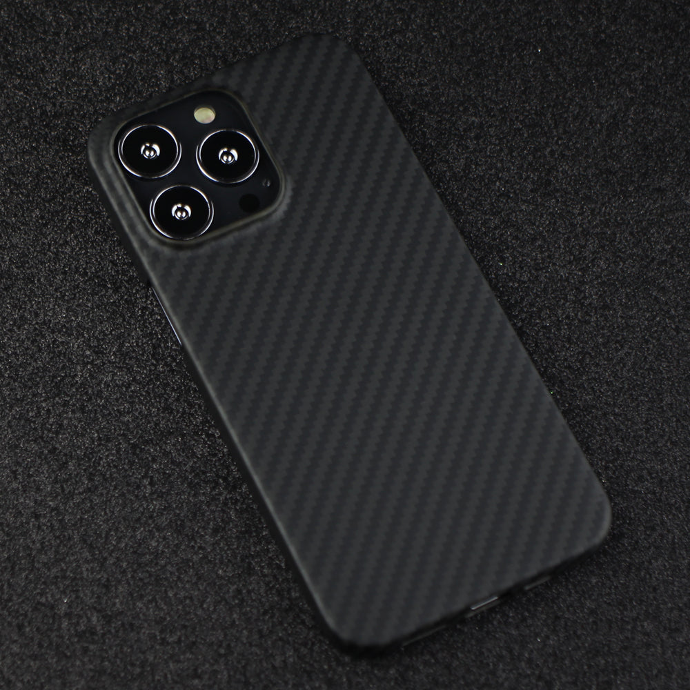 For iPhone 13 Pro 6.1 inch Bump Proof Carbon Fiber Texture Aramid Fiber Back Case Protective Cover