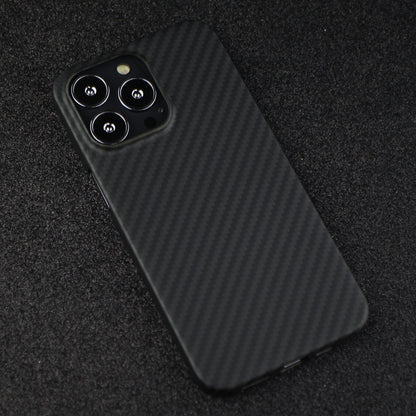 For iPhone 13 Pro 6.1 inch Bump Proof Carbon Fiber Texture Aramid Fiber Back Case Protective Cover