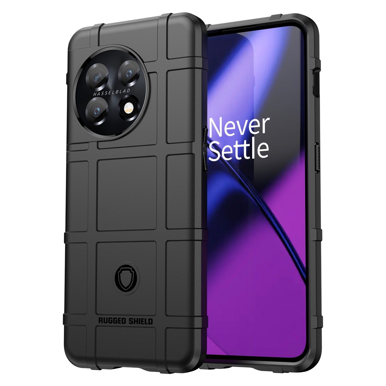 Soft TPU Case for OnePlus 11 5G, Rugged Square Grid Texture Drop-proof Phone Cover