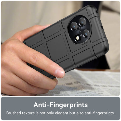Soft TPU Case for OnePlus 11 5G, Rugged Square Grid Texture Drop-proof Phone Cover