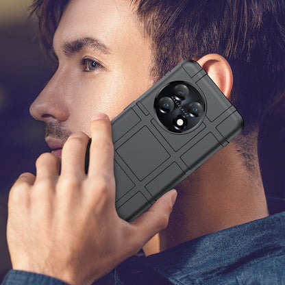Soft TPU Case for OnePlus 11 5G, Rugged Square Grid Texture Drop-proof Phone Cover