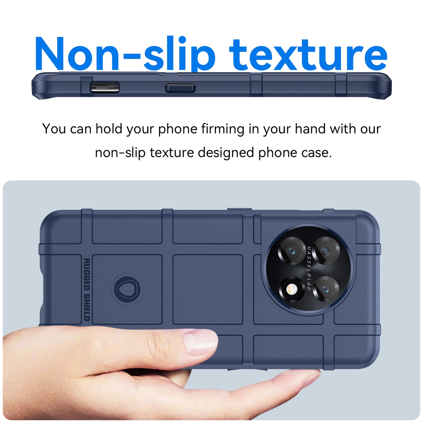 Soft TPU Case for OnePlus 11 5G, Rugged Square Grid Texture Drop-proof Phone Cover