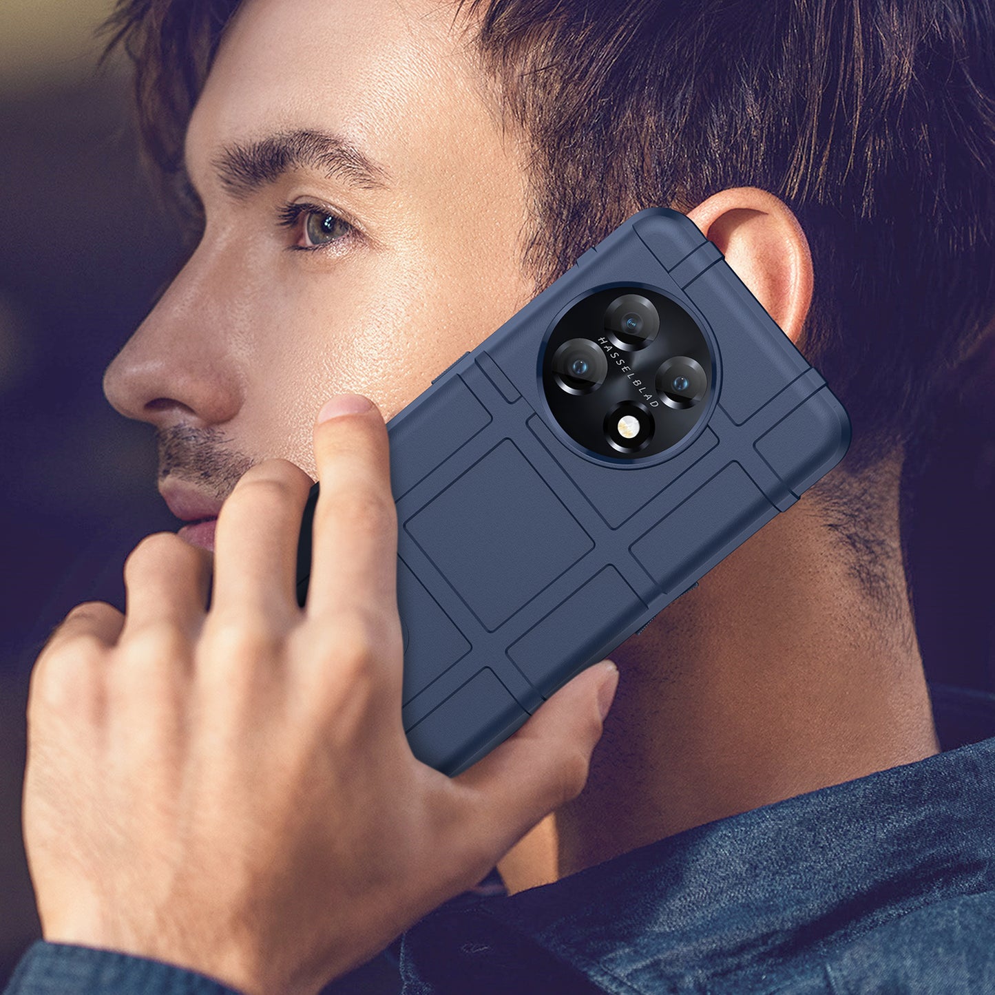 Soft TPU Case for OnePlus 11 5G, Rugged Square Grid Texture Drop-proof Phone Cover