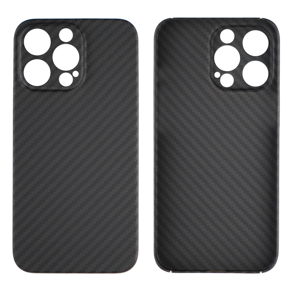 For iPhone 13 Pro 6.1 inch Precise Cutout Anti-fingerprint Carbon Fiber Texture Aramid Fiber Back Case Protective Cover