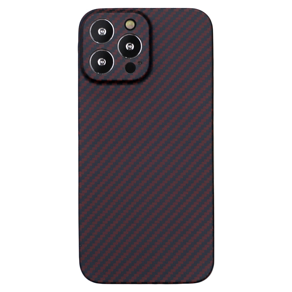 For iPhone 13 Pro 6.1 inch Precise Cutout Anti-fingerprint Carbon Fiber Texture Aramid Fiber Back Case Protective Cover