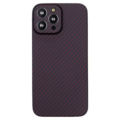 For iPhone 13 Pro 6.1 inch Precise Cutout Anti-fingerprint Carbon Fiber Texture Aramid Fiber Back Case Protective Cover