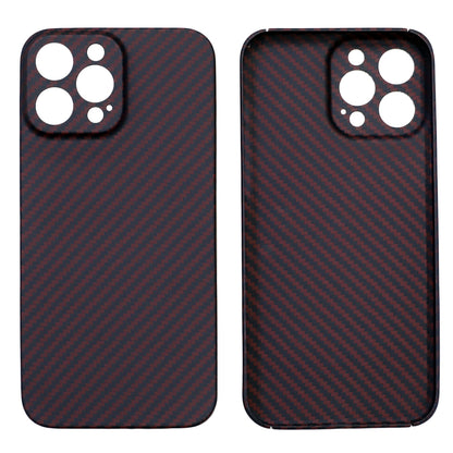 For iPhone 13 Pro 6.1 inch Precise Cutout Anti-fingerprint Carbon Fiber Texture Aramid Fiber Back Case Protective Cover