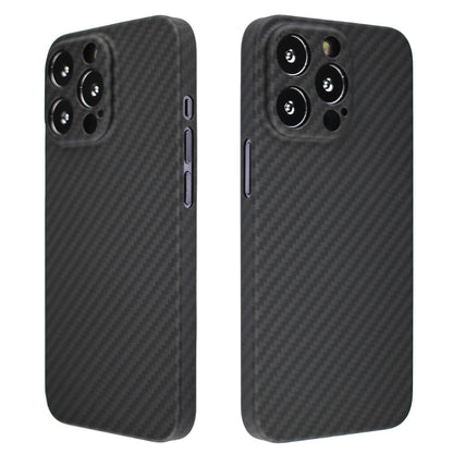 For iPhone 13 Pro 6.1 inch Precise Cutout Anti-fingerprint Carbon Fiber Texture Aramid Fiber Back Case Protective Cover