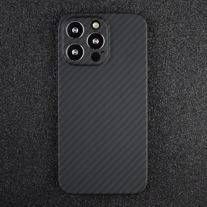 For iPhone 13 Pro 6.1 inch Precise Cutout Anti-fingerprint Carbon Fiber Texture Aramid Fiber Back Case Protective Cover